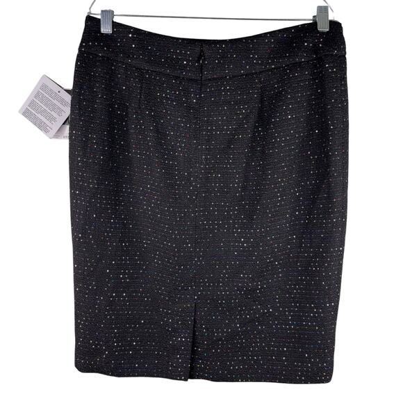 Nine West Pencil Skirt La Vie En Rose Black Multi Sequin 8 New - Picture 3 of 14